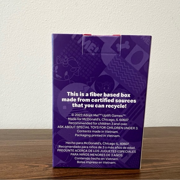 McDonald's 2023 Adopt Me - Toy Figure McDonald’s Happy Meal *New In Box* Unicorn - Picture 3 of 3